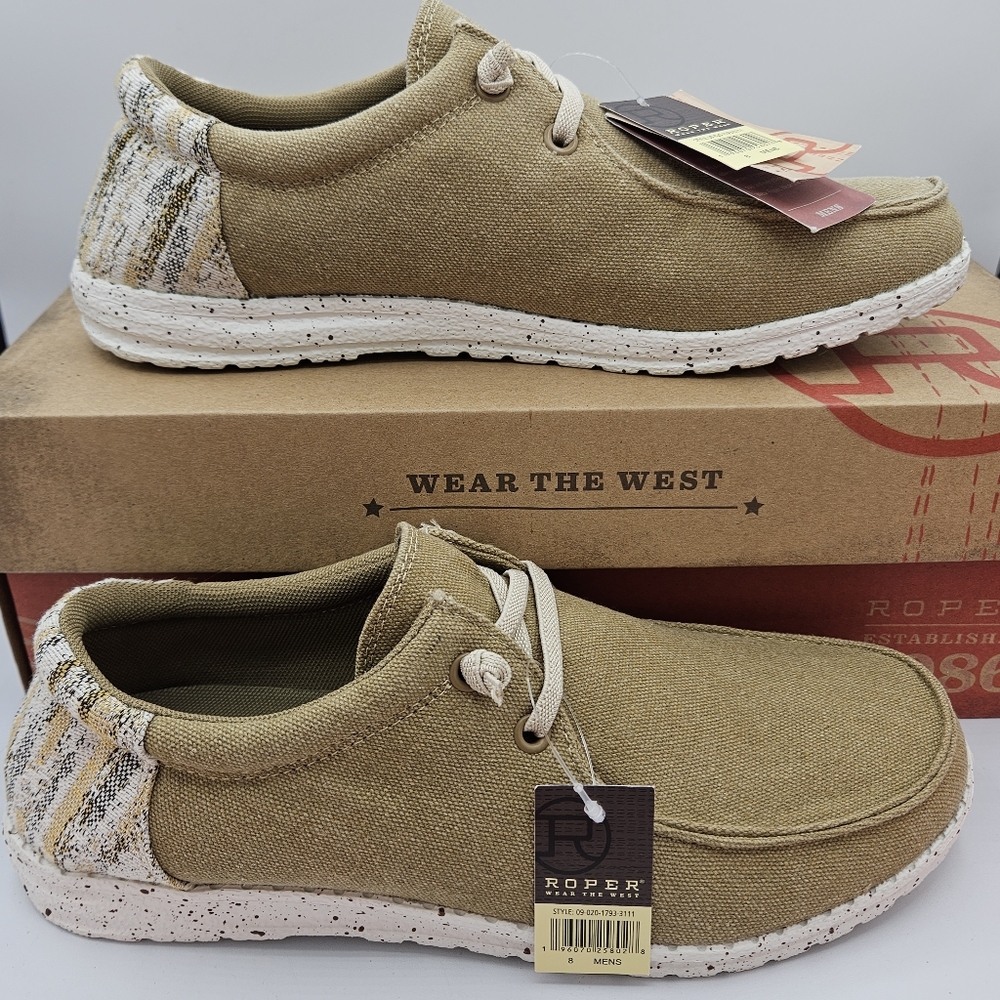 Roper men's hang loose 10 Eva mock Lace Up shoe size 8